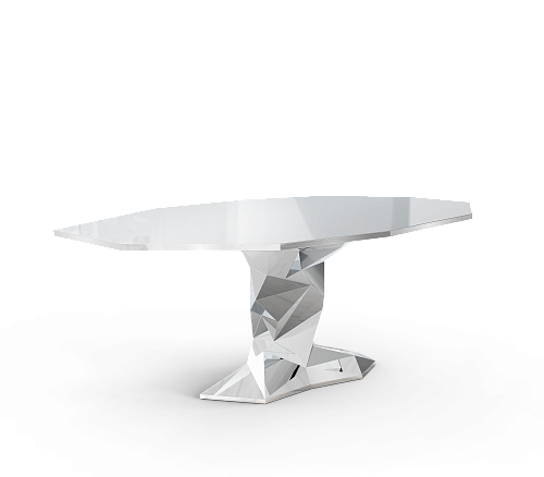 Bonsai zilveren luxe eettafel