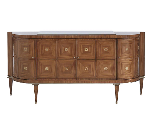 Gebogen houten dressoir