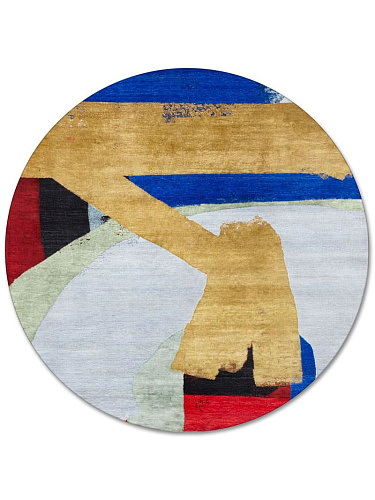 Original rond handgeweven vloerkleed