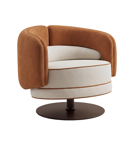 Fauteuil pivotant bicolore Bon Ton