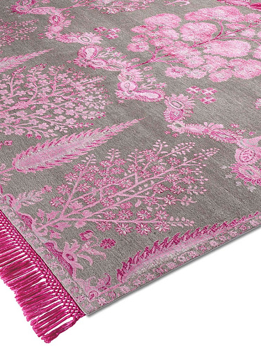 Tapis de luxe fait main Mughal rose