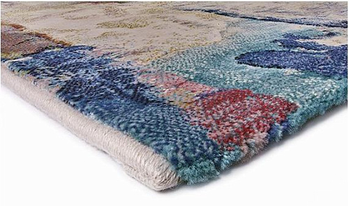 Patchwork machinaal gemaakt multi vloerkleed