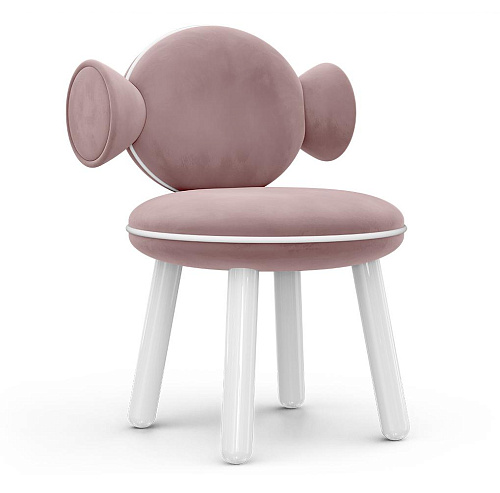 Petit pouf-chaise Lolly rose