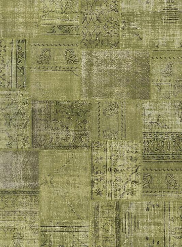 Tapis patchwork vert citron