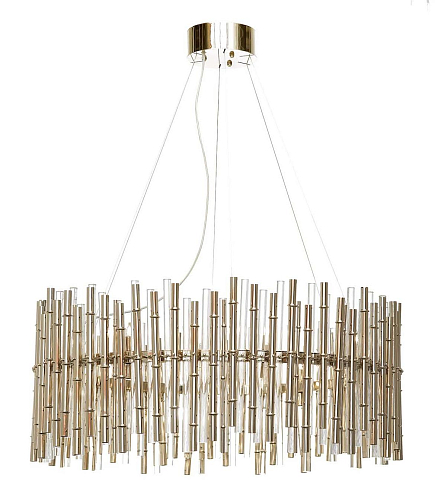 Lustre Bamboo en verre et or