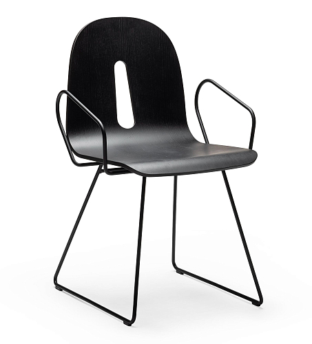 Gotham Woody SL-P zwarte essenhout stoel