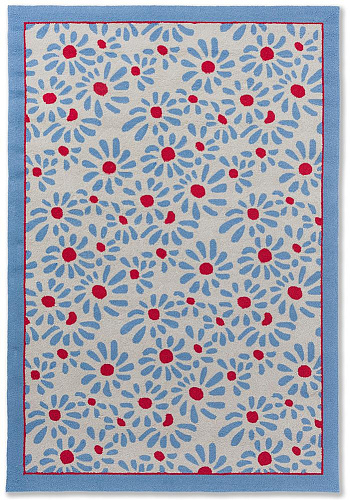 LA Thorncliff madeliefje hemelblauw outdoor vloerkleed