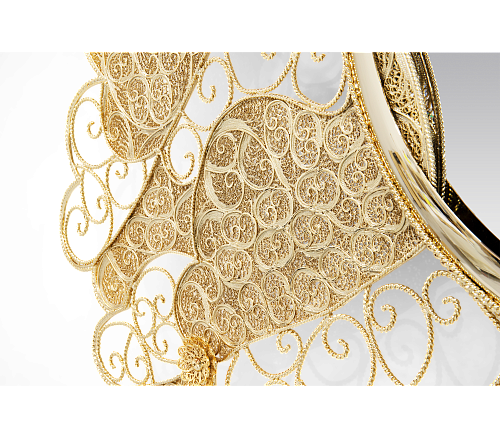 Sierlijke filigree wandspiegel