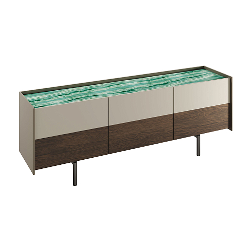 Buffet Acadea à trois portes en verre