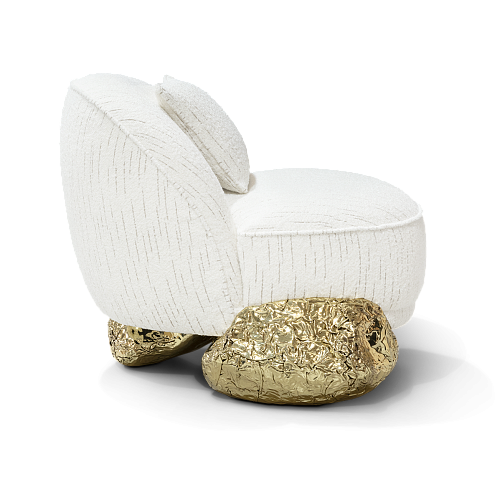 Fauteuil blanc Angora