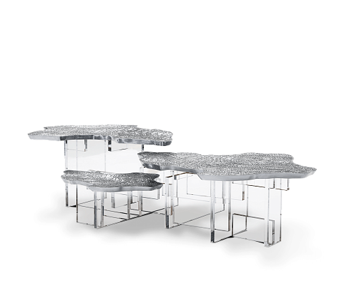 Aurora zilveren salontafel
