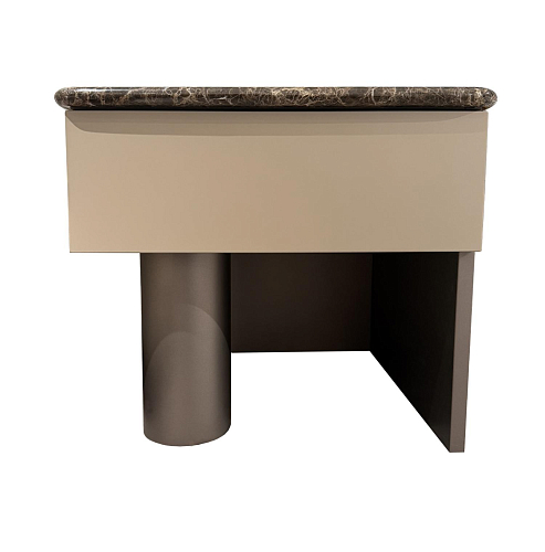 Table de chevet Bon Ton avec plateau en marbre