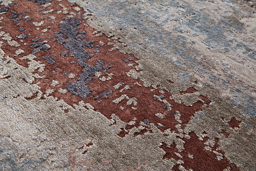 Tapis noué à la main abstrait