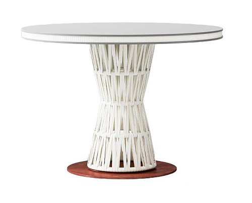 Table à manger de jardin blanche intérieur/extérieur