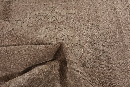 Tapis indien en soie de bambou noué à la main