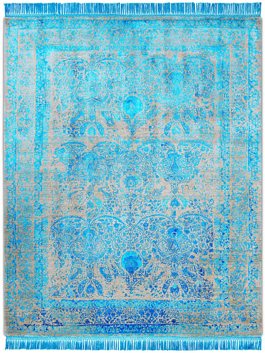 Electric Blue luxe vloerkleed