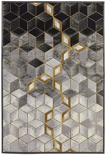 Gabriel geometrisch grijs vloerkleed