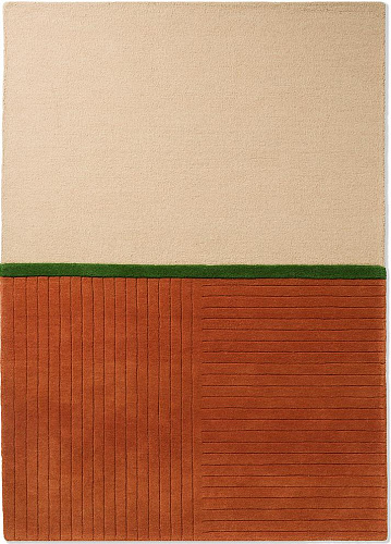 Tapis designer fait main Decor Rhythm mandarine