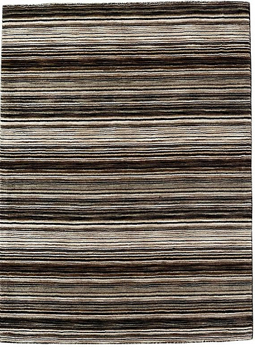 Handloom beige gestreept vloerkleed