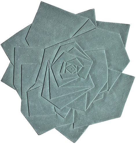 Tapis Rose Flower indien tissé main