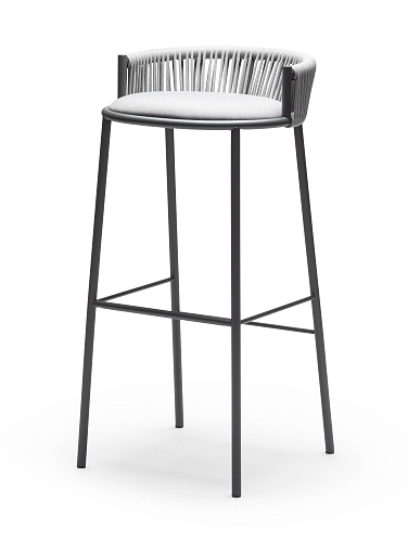 Tabouret de bar d'extérieur Millie SG-80 Gris clair