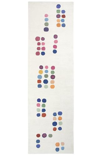 Pompon designer handgeweven vloerkleed