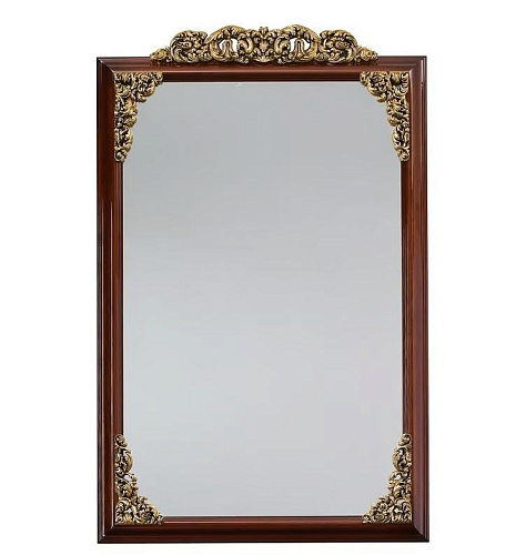 Miroir mural classique brun/or