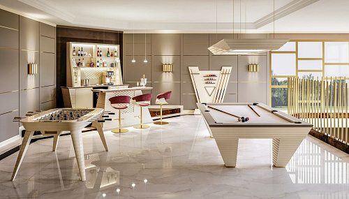 Bar d'Intérieur avec Comptoir Hemingway