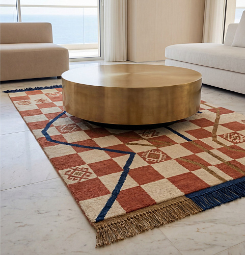 Checker Terra vloerkleed