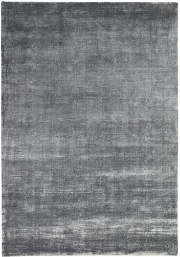 Tapis uni en viscose gris