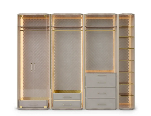 Armoire-penderie Cadence beige