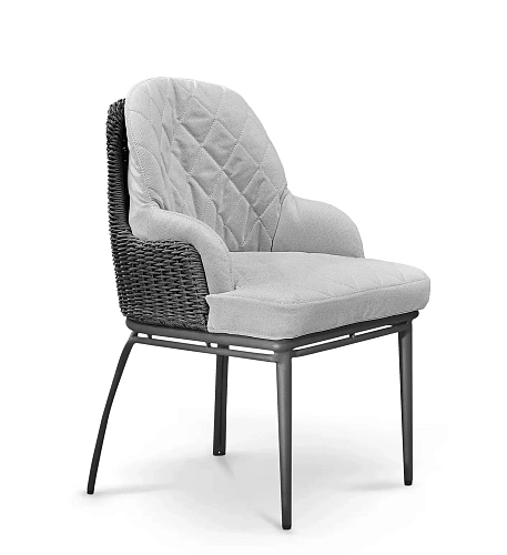 Regal grijze eetstoel