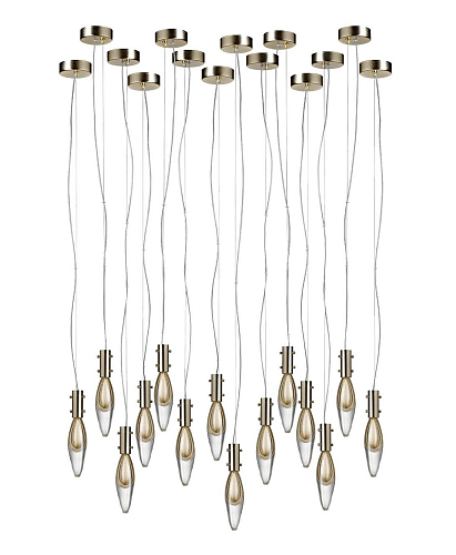 Murano Drops hanglamp met 14 lichtpunten