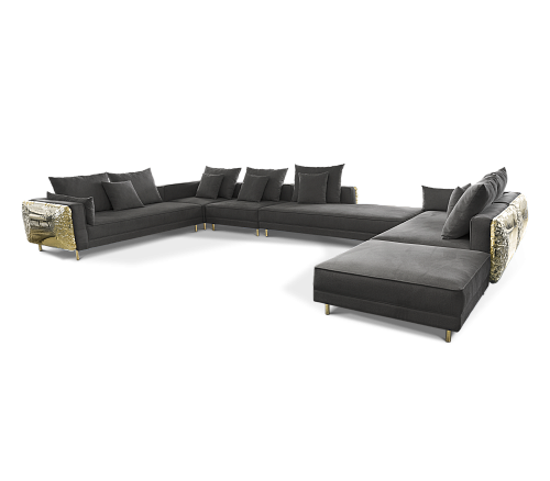 Imperia zwarte modulaire bank