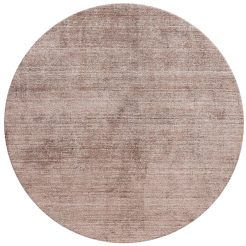 Tapis rond en soie de bambou poudre