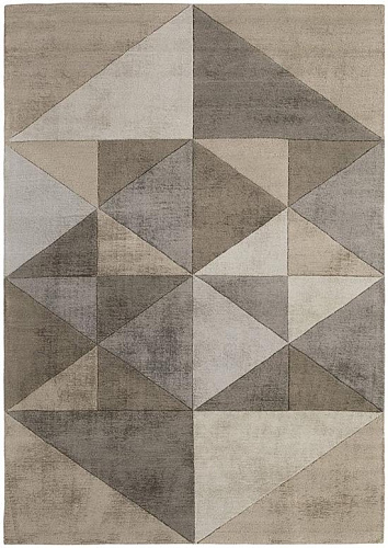 Triangles beige handgetuft vloerkleed