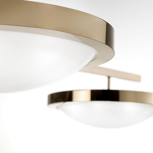 Designer plafondlamp met marmereffect schijven