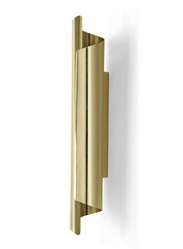 Verouderd messing wandlamp