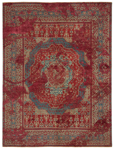 Mamluk Farringdon Tagged rood vloerkleed