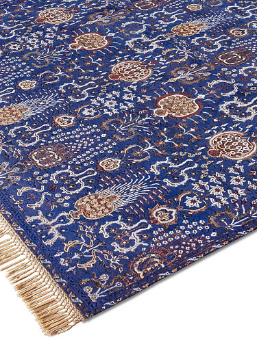 Isfahan blauw handgemaakt luxe vloerkleed
