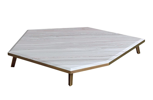 Table basse extensible plateau marbre