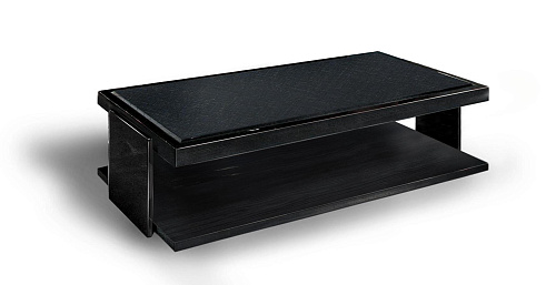 Salontafel met ceder planken en metalen poten