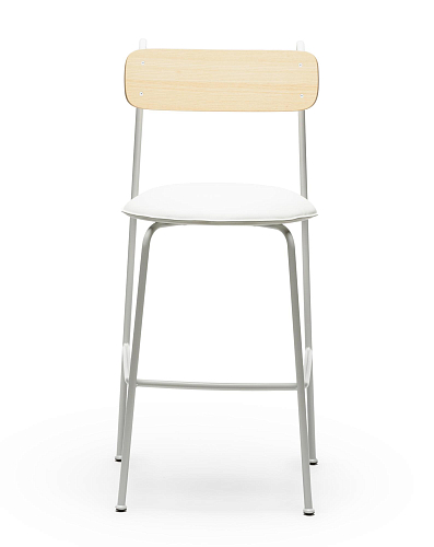 Chaise de bar Lena SG-75 Blanche en frêne