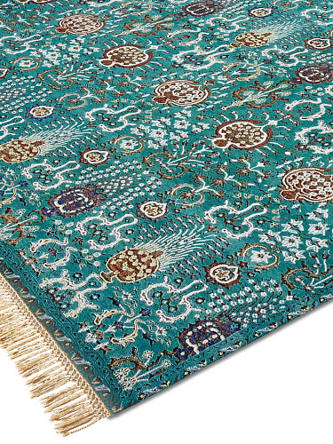 Tapis de luxe fait main Isfahan vert