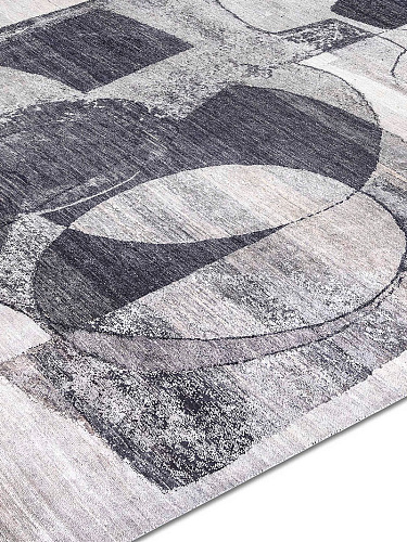 Tapis de luxe noué à la main Black & White