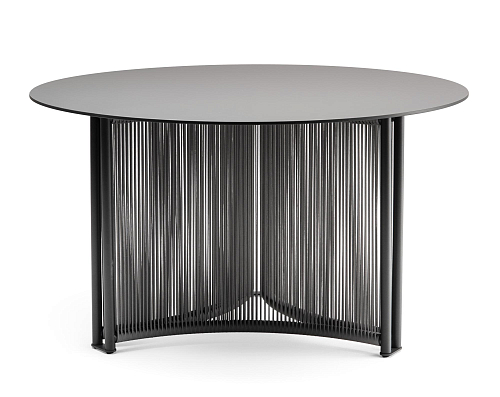 Table à manger ronde d'extérieur Altana Grise