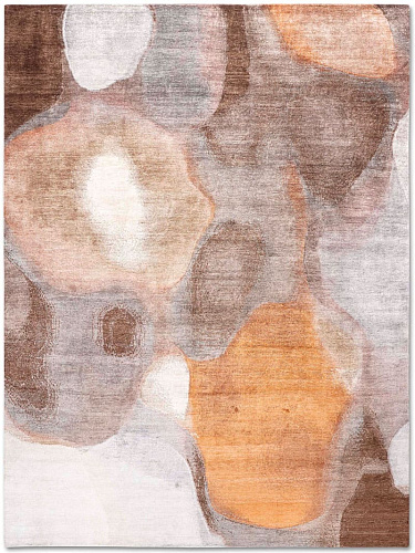 Copper oranje luxe vloerkleed