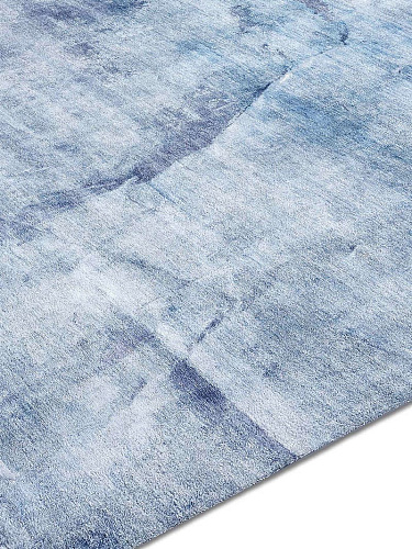 Tapis de luxe noué à la main Twisted Blue
