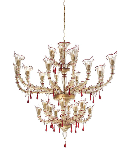 Gold Rezzonico Murano glazen kroonluchter