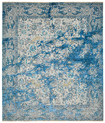 Kirman Jungle Sky vloerkleed